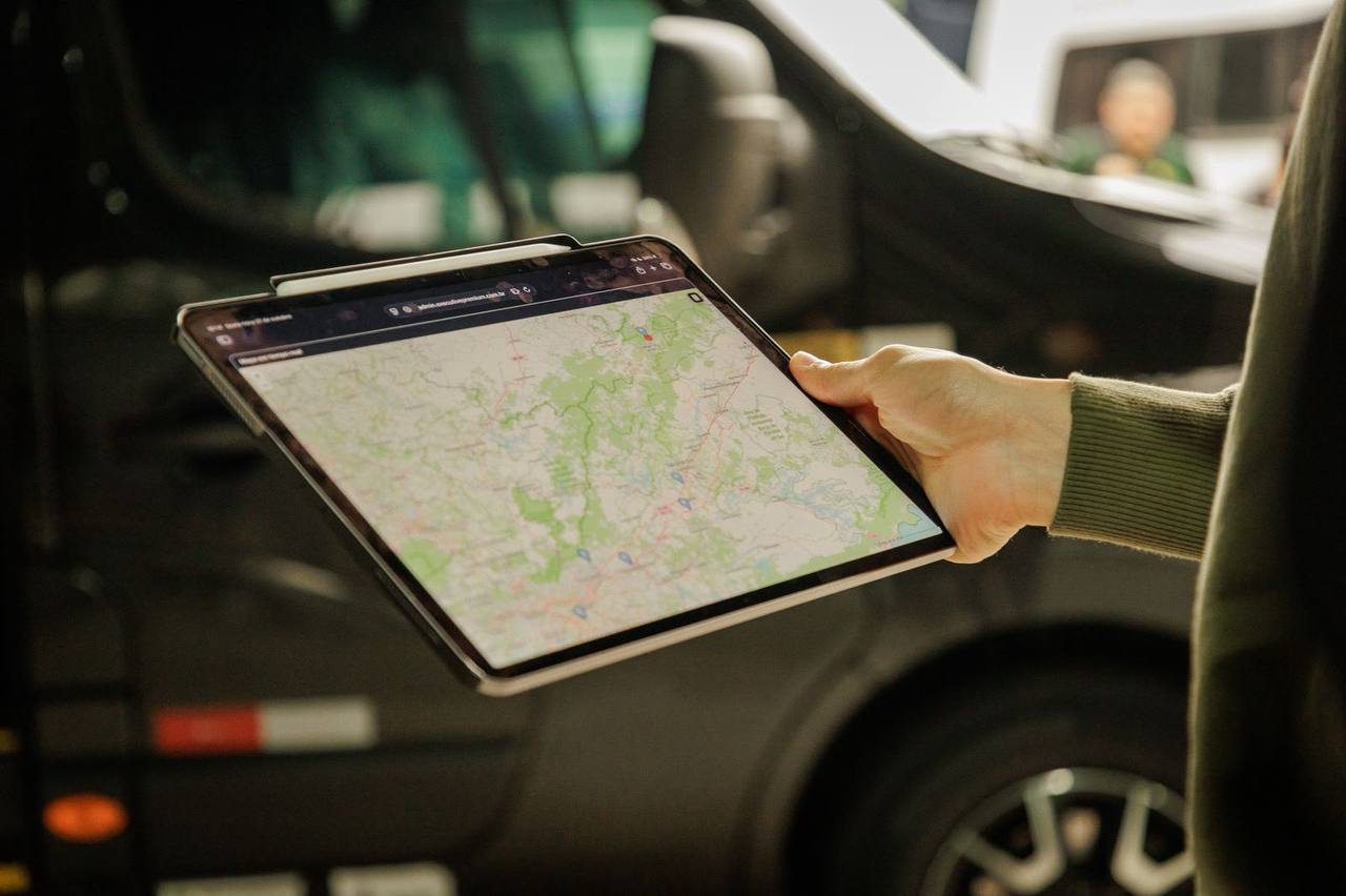 Monitoramento da frota em tempo real por tablet